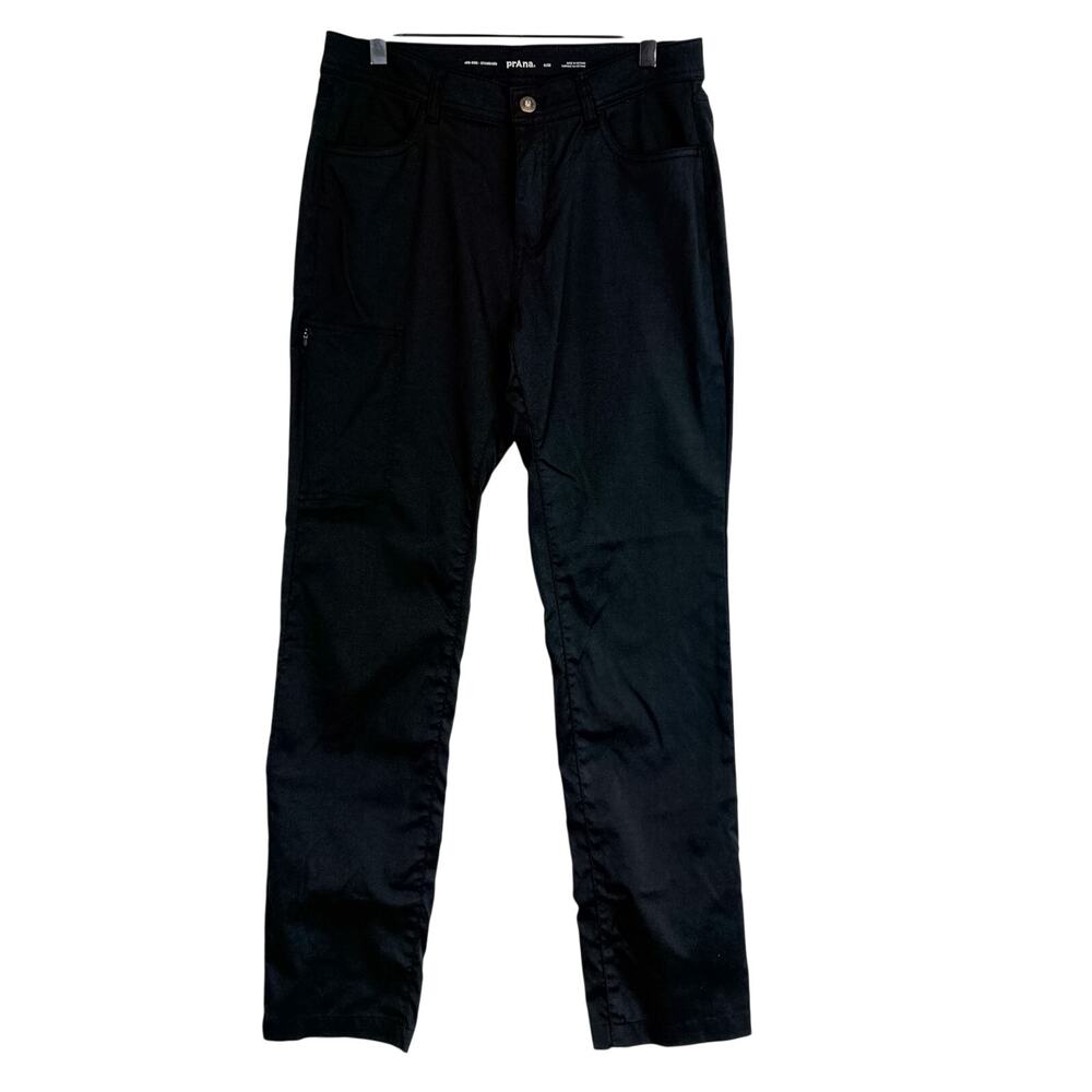 Prana Womens Mid-Rise Standard Slim Straight Leg Black 31” - 6